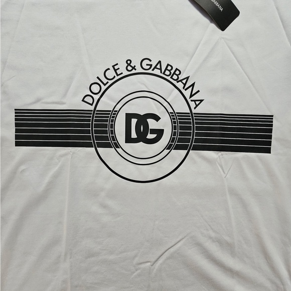 Dolce & Gabbana Black and White Logo Tee - Picture 4 of 8